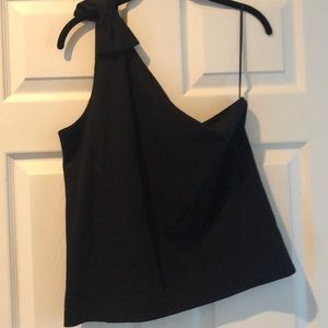 JCrew NWT Black one shoulder Top